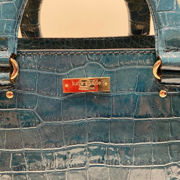 Kate Spade turquoise tote - Picture 2 of 4